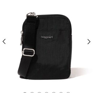 Baggalllini Black Crossbody Bag with Gold Hardware